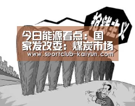 今日能源看点:国家发改委:煤炭市场供需总体平衡!:开云APP(图1) 开云官网